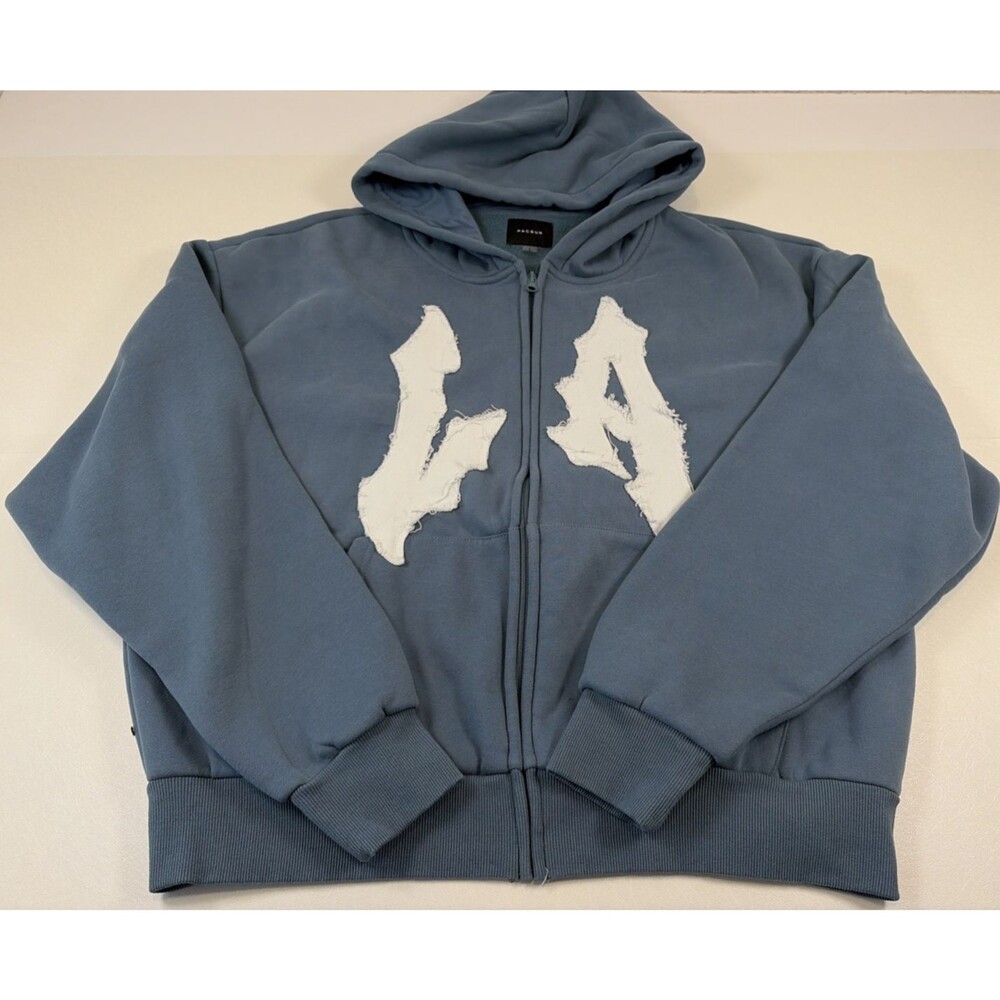 Pacsun Los Angeles ZipUp Hoodie Blue Size Large